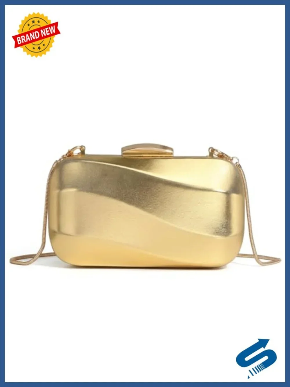 PU Leather Evening Clutch Chain Crossbody Purse Wedding Party Bag